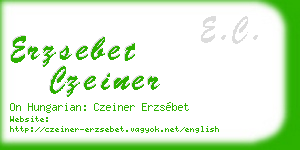 erzsebet czeiner business card