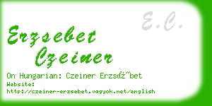 erzsebet czeiner business card